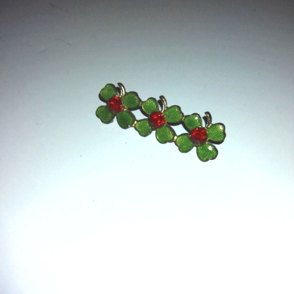 Vtg.four leaf clover bar pin - Picture 7 of 7